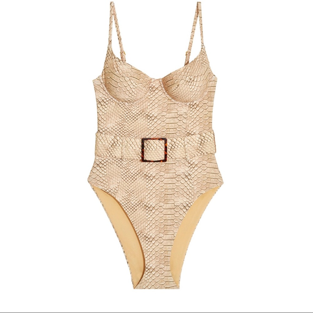 WeWoreWhat Snakeskin One-Piece